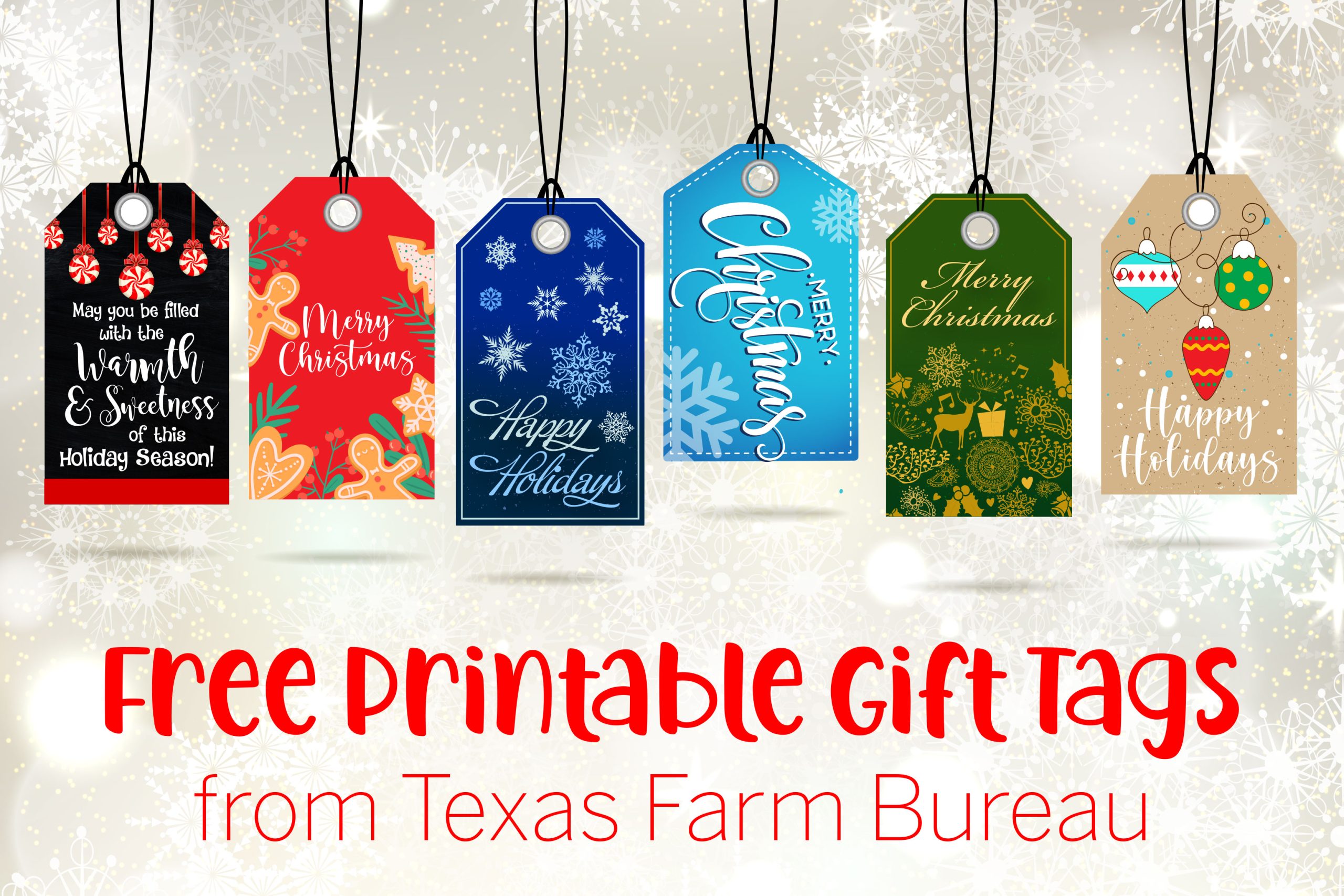 Get free printable gift tags – Texas Farm Bureau – Table Top
